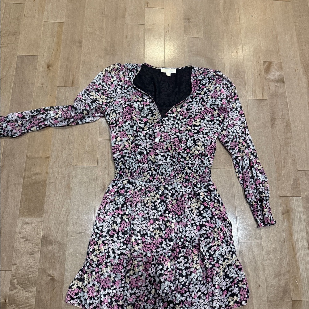 Michael Michael Kora floral  Long Sleeve Dress